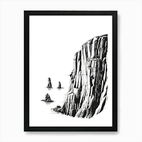 Cliffs Of Scotland 1 Art Print