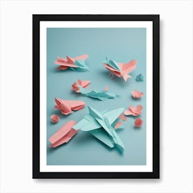 Origami Airplanes Art Print