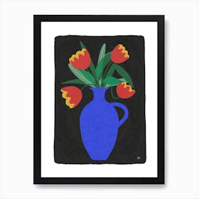 Tulips In A Vase Art Print