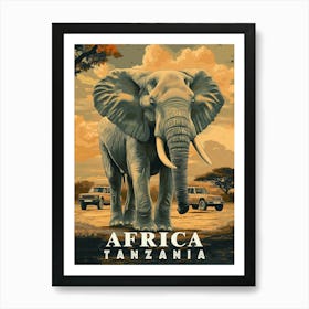 Vintage Tanzania: Safari Adventure Poster Art Print