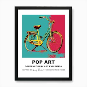 Poster Retro Bicycle Pop Art 4 Art Print