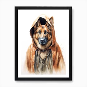 German Sheperd Dog As A Jedi 2 Art Print