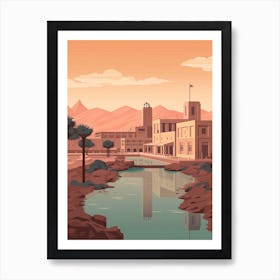 Riyadh Saudi Arabia Travel Illustration 2 Art Print