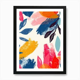 Abstract Boho Brush Strokes Art Print