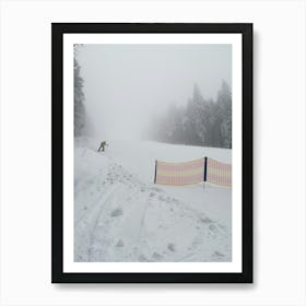 Skier In The Snow 1 Art Print