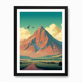 Mount Ararat Retro Poster 2 Art Print