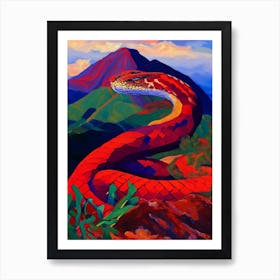 Dominican Red Mountain Boa Painting Art Print