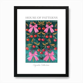 Cherry Pink Coquette 2 Pattern Poster Art Print