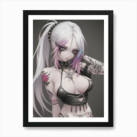 Pretty Punk Girl - Hall-O-Gram Creations 24 Art Print