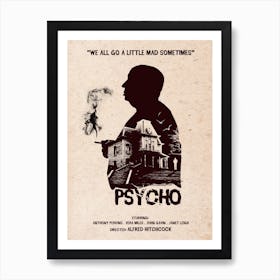 Hitchcock Psycho Art Print