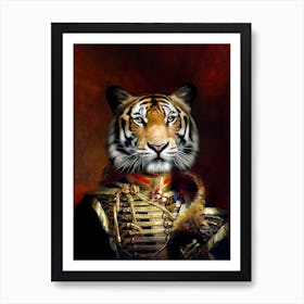 Sergeant Danil Tiger Pet Portraits Art Print