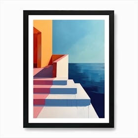 'Stairs To The Sea', Minimalism Art Print