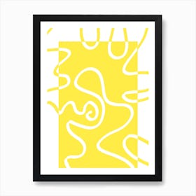 Squiggle White Space Art Print