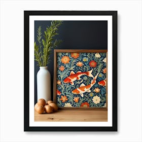 William Morris Koi Fish Print Art Print