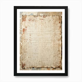 Ancient Weathered Sheet Of Old Canvas Resting On A Vintage Wall Clean And Empty With A Seamless P (6) Art Print