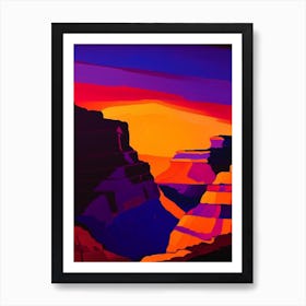 Grand Canyon Abstract Sunset  Art Print