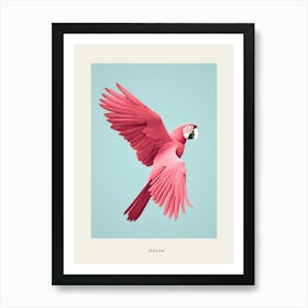 Minimalist Macaw 1 Bird Poster Art Print