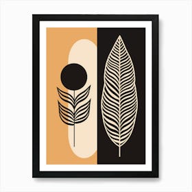 Leaf And Flower Art Print