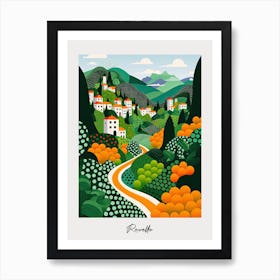 Poster Of Ravello, Italy, Illustration In The Style Of Pop Art 2 Art Print