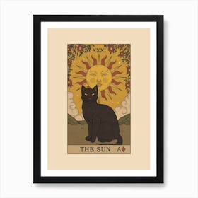 The Sun Cat Art Print