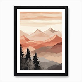 Mountain Landscape Painting Art Print