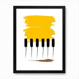 Piano Keys Vector Art Print