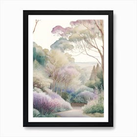 Adelaide Hills  Mount Lofty Botanic Garden, 1, Australia Pastel Watercolour Art Print