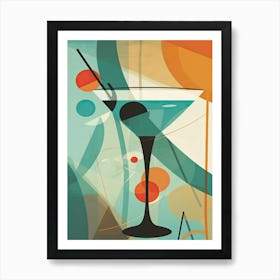 Martini Cocktail Mid Century Modern 2 Art Print