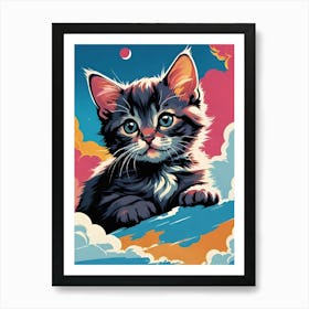 Cat In The Sky Art Print