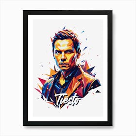 Tiesto 03 Portrait Music Icon WPAP Pop Art Style Art Print