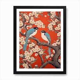 Blossoms And Birds 2 Vintage Japanese Botanical Art Print