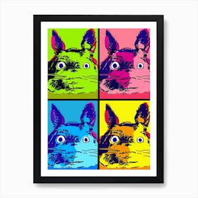 Totoro Cat Warhol Pop Art Art Print