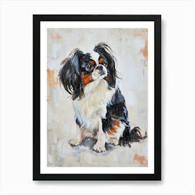 Japanese Chin Acrylic Painting 2 Art Print