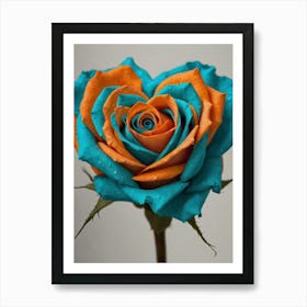 Heart Shaped Rose Art Print