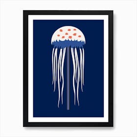 Comb Jellyfish Cartoon 4 Art Print