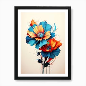 Abstract Flower Painting 7 Art Print