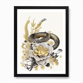 Western Hognose Snake Gold And Black Art Print