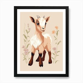 Baby Animal Illustration  Goat 4 Art Print