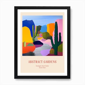 Colourful Gardens Huntington Desert Garden Usa 3 Red Poster Art Print