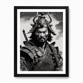 Old Samurai warrior Art Print