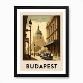 Budapest 4 Vintage Travel Poster Art Print