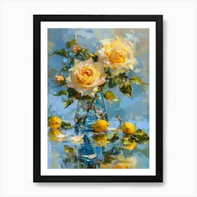 'Roses And Lemons' Art Print