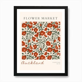 Flower Market Auckland Art Print