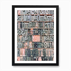 Type Wood Bodies Art Print