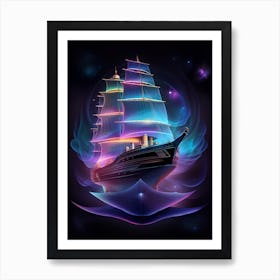 Ship In Space 1 Art Print