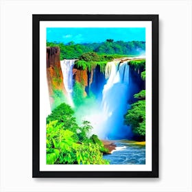 Iguazu Falls, Argentina And Brazil Majestic, Beautiful & Classic (2) Art Print