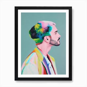 Benny Blanco Colourful Illustration Art Print