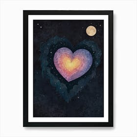 Heart In The Sky 1 Art Print