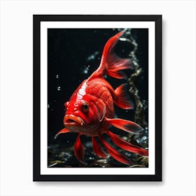 Red Goldfish Art Print