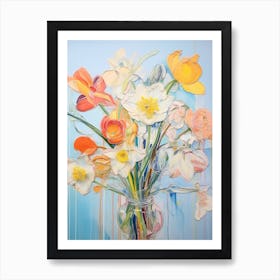 Abstract Flower Painting Daffodil 1 Art Print